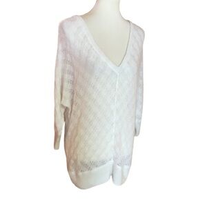 DKNY sparkly oversized v neck sweater